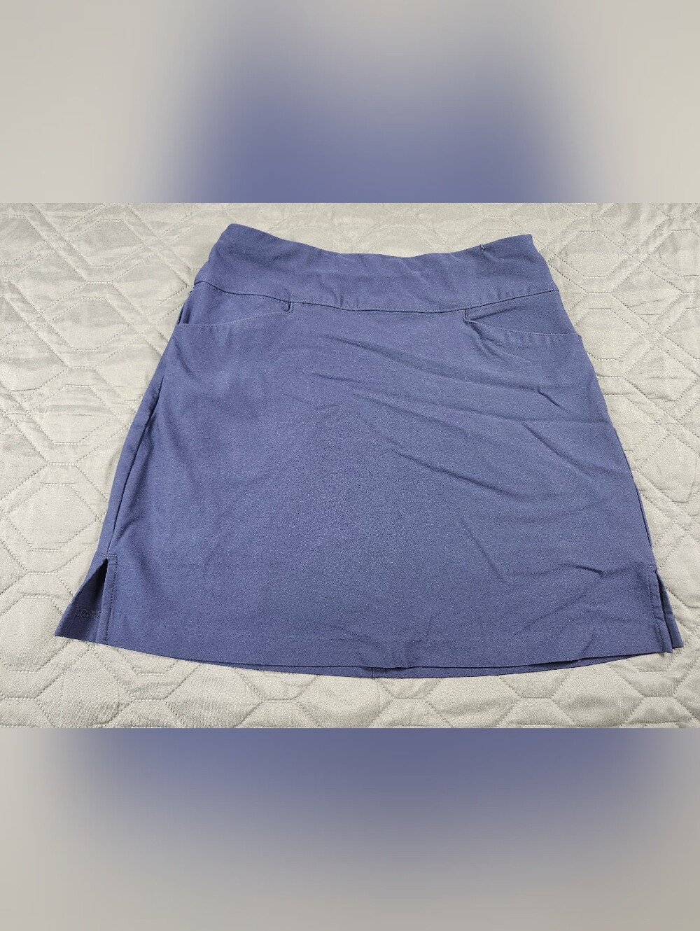 Lady Hagen Navy Mini Skirt with Pull-On Waist